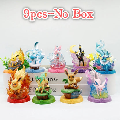 8 style Pok é mon Action Doll Pikachu Adventure Eevee Blind Box Anime Model Desktop Decorations Pok é mon Toys Boy Birthday Gift