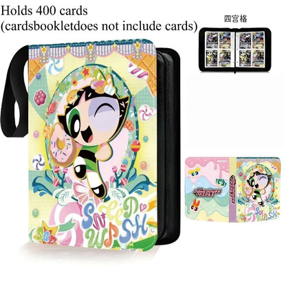 Powerpuff Girls Trading Card Binder Album High Capacity PU Leather Holder