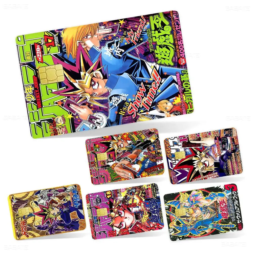 Amine Yu Gi Oh Classic Diy Credit Debit Card Sticker Party Sticker Decoration Waterproof Small Chip Card Skin Sticker