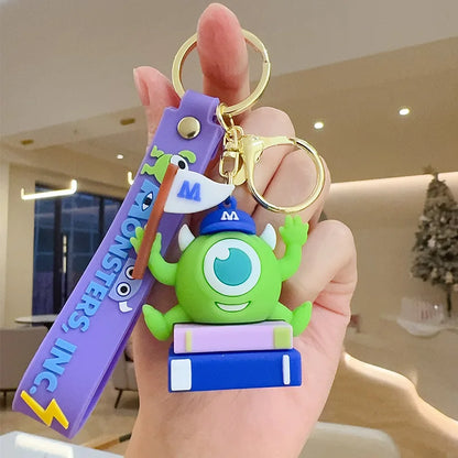 Anime Monsters, Inc Themed Keychain Fashion Silicone Dolls Bag Pendant Car Key Accessories Students Give Each Other Small Gifts