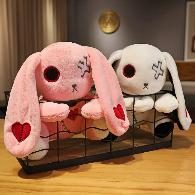 Spooky Gothic Bunny Stuffed Crazy Rabbit Plush Toy