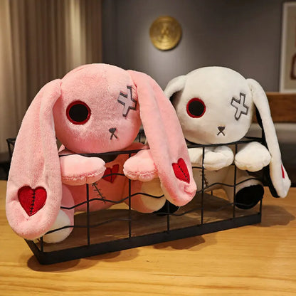 Spooky Gothic Bunny Stuffed Crazy Rabbit Plush Toy