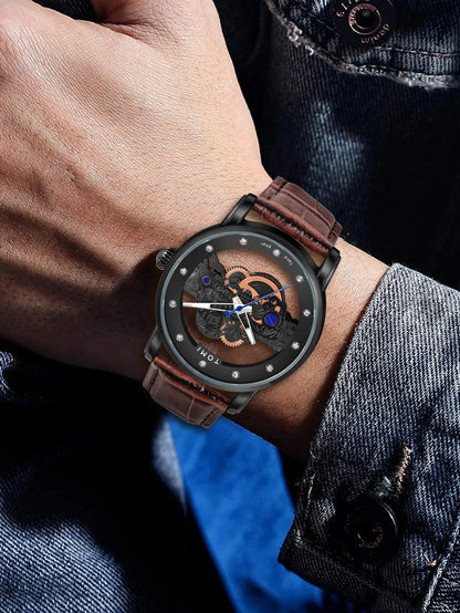 TOMI New Popular Watch Luxury Casual Men's and Women's Watch Hollow Diamond Quartz Watch
