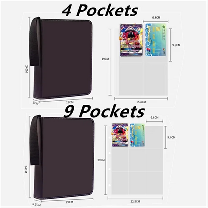 My Little Pony 400pcs/900pcs Card Album Book Folder 4/9 Card Slots Collections Zipper Double Pocket Zipper Card Binder Holder