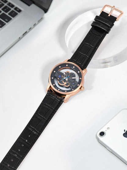 TOMI New Popular Watch Luxury Casual Men's and Women's Watch Hollow Diamond Quartz Watch