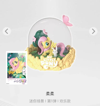 Original KAYOU My Little Pony Mini Scene Vol.1 Magical Home Pinkie Pie Rainbow Dash Decoration Blind Box Rarity Toys Gifts
