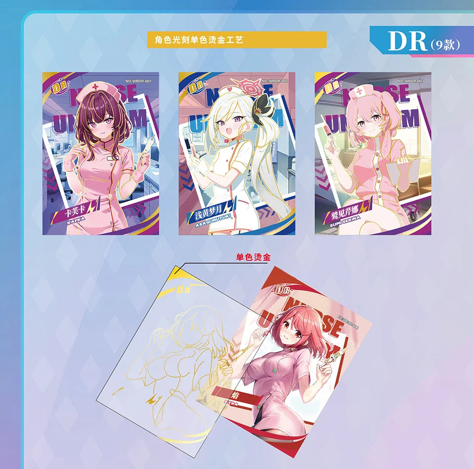 Exceedingly Beautiful Women Goddess Cards Anime Premium Spicy HOLO Booster Thick Exquisite Metal Card Games Toys Gift