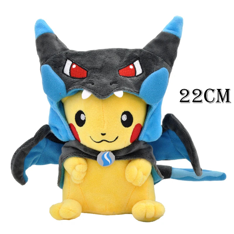 Pokemon Pikachu Morpeko Gengar Cosplay Toy Snorlax Garchomp Tyranitar Hydreigon Anime Eevee Lapras Stuffed Plush Charizard doll