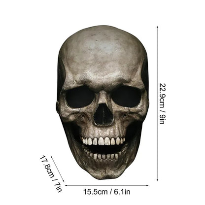 Full Head Skull Mask Carnival Adults Realistc Anonymous Halloween Moveable Mouth Jaw Anime Horror Helmet Skeleton Headgear Masks
