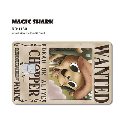Beige anime card skin styled like a "Dead or Alive" wanted poster for Chopper with brown text.