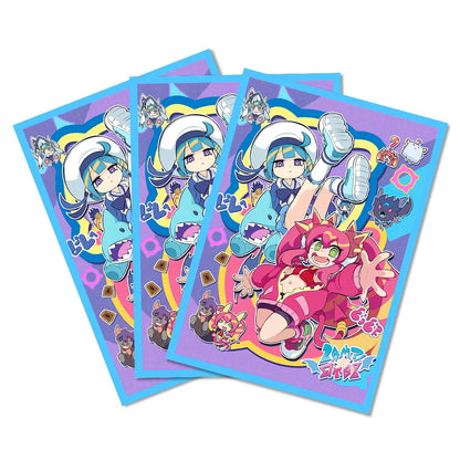 50PCS 63×90mm High-Quality Flashing Anime Card Sleeves for YGO/TCG Top Loading Board Game Card Protector Card Cover