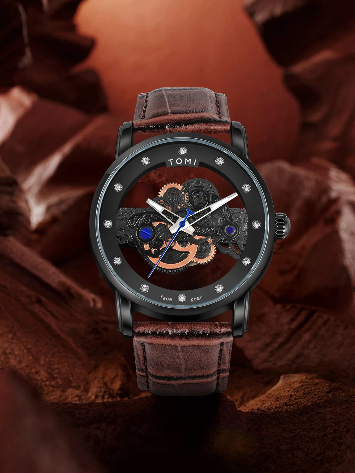 TOMI New Popular Watch Luxury Casual Men's and Women's Watch Hollow Diamond Quartz Watch