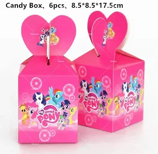 My Little Ponyed Foil Balloon Happy Birthday Latex Ballon Banner Party Decoration Cake Topper Supplies Backdrop Disposable Toy