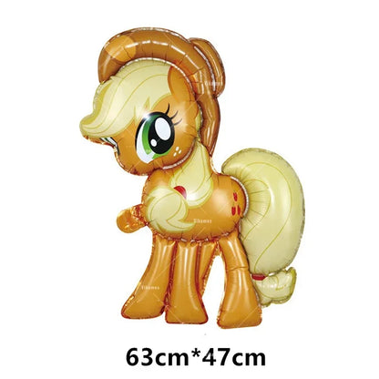 My Little Ponyed Foil Balloon Happy Birthday Latex Ballon Banner Party Decoration Cake Topper Supplies Backdrop Disposable Toy