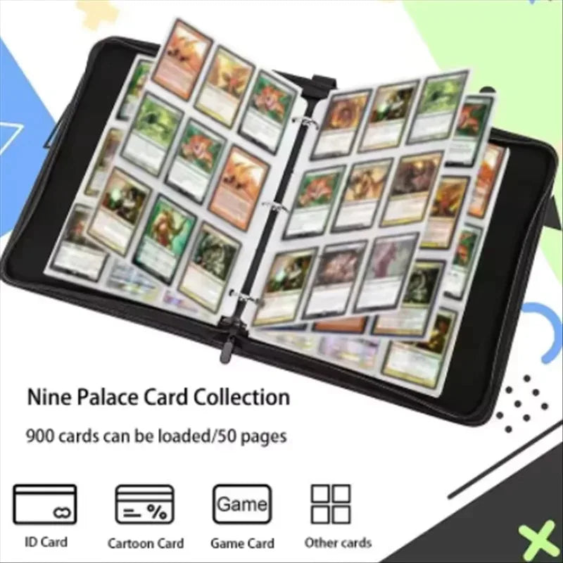 Powerpuff Girls Card Organizer 400/900 Cards Pack with 4/9 Card Slots Zippered Double Pockets Anime Merchandise Gift