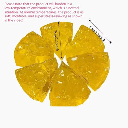 3A.Relieve Stress Squishy Honey Cheese Square Fidgets Toys Super Soft Mochi Cheese Squeeze Toy Funny Anti.stress Sensory Toy