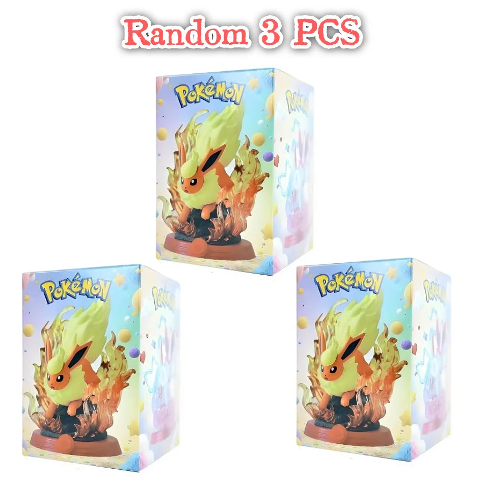 8 style Pok é mon Action Doll Pikachu Adventure Eevee Blind Box Anime Model Desktop Decorations Pok é mon Toys Boy Birthday Gift
