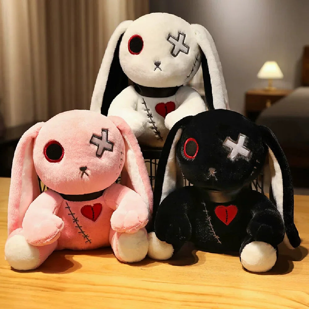 Spooky Gothic Bunny Stuffed Crazy Rabbit Plush Toy