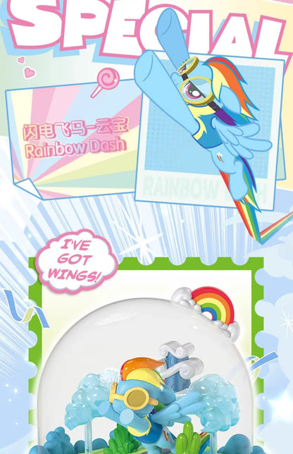 Original KAYOU My Little Pony Mini Scene Vol.1 Magical Home Pinkie Pie Rainbow Dash Decoration Blind Box Rarity Toys Gifts
