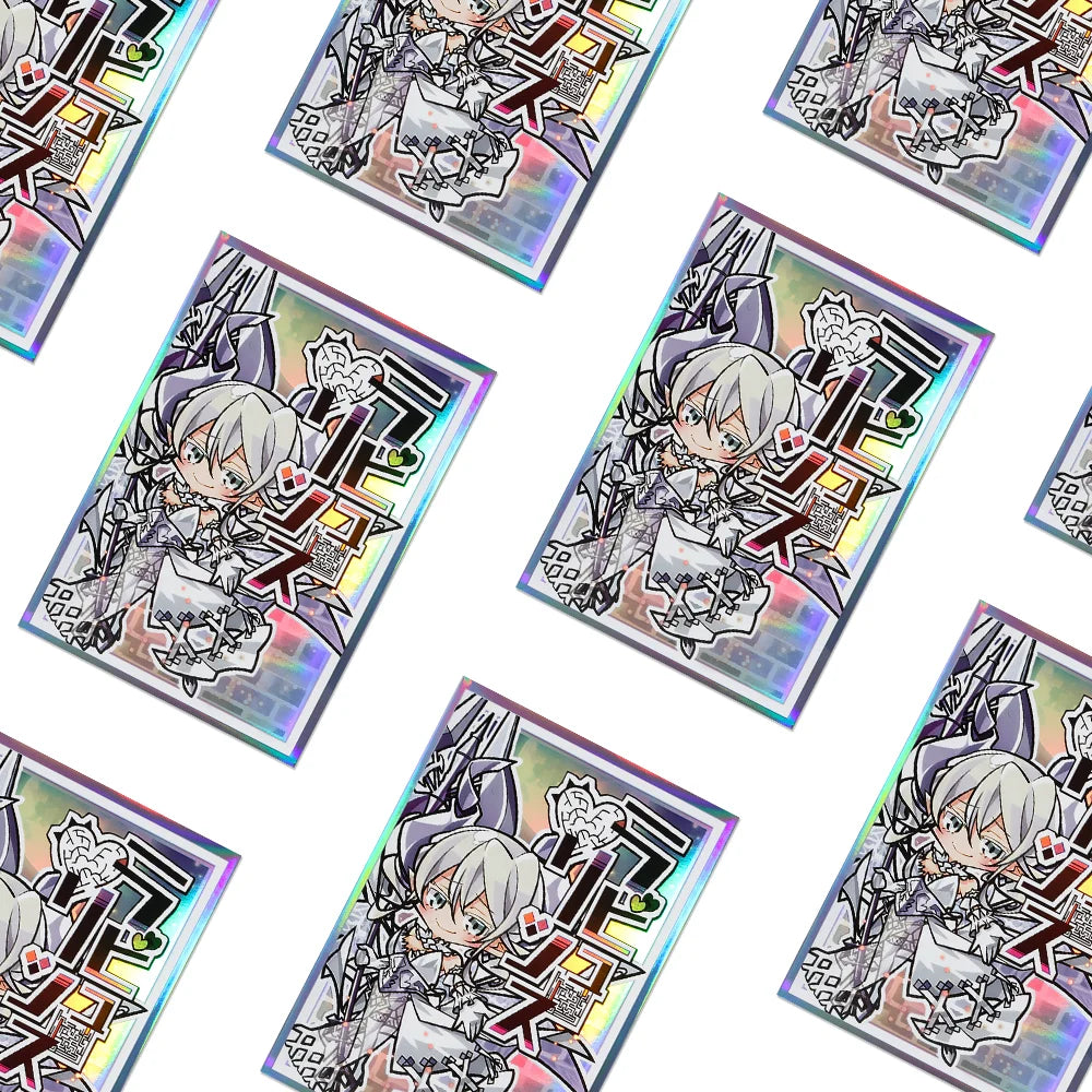 62x89mm 50PCS Anime Holographic Trading Card Sleeves Cartoon Card Sleeves Japanese Card Protector for YGO Game Cards