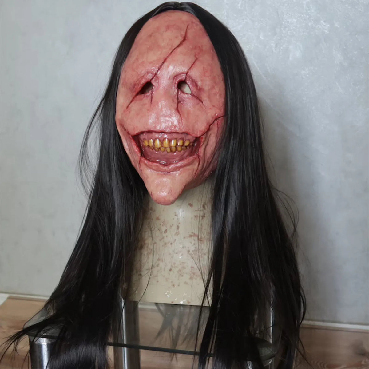 Halloween Scared Mask Scary Demon New Terror Curse Scaring Prop Haired Ghost Cosplay Creepy Masks Themed Parties Wear