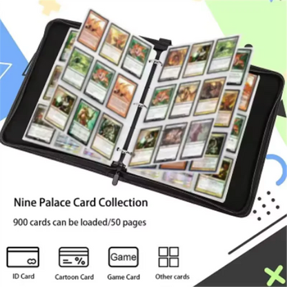 My Little Pony 400pcs/900pcs Card Album Book Folder 4/9 Card Slots Collections Zipper Double Pocket Zipper Card Binder Holder