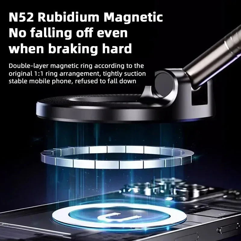 Black K007 car magnetic phone holder featuring a double-layer magnetic ring for secure attachment.