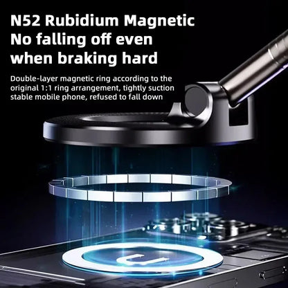 Black K007 car magnetic phone holder featuring a double-layer magnetic ring for secure attachment.