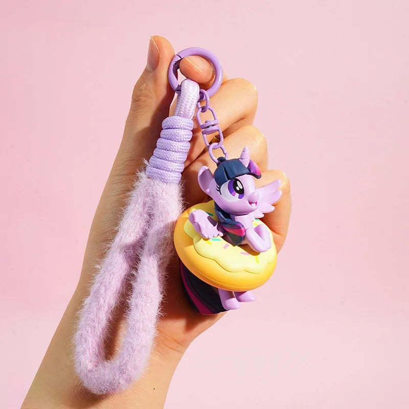 Official My Little Pony Donut Charm Bracelet Adjustable Wristband And Bag Chain Cute Kawaii Gift For Fans Friendship