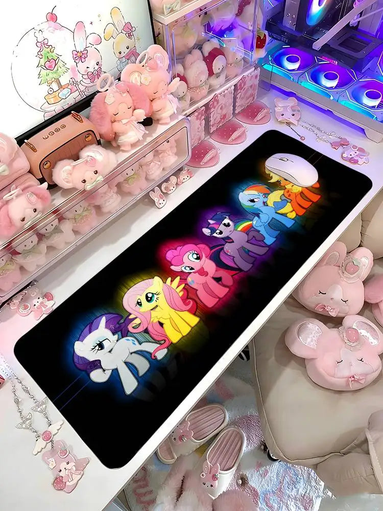 My L-Littles-P-Ponys Mouse Pad Computer Mat Deskpad Laptop Keyboard Mat Office Large Landscape Mousepad