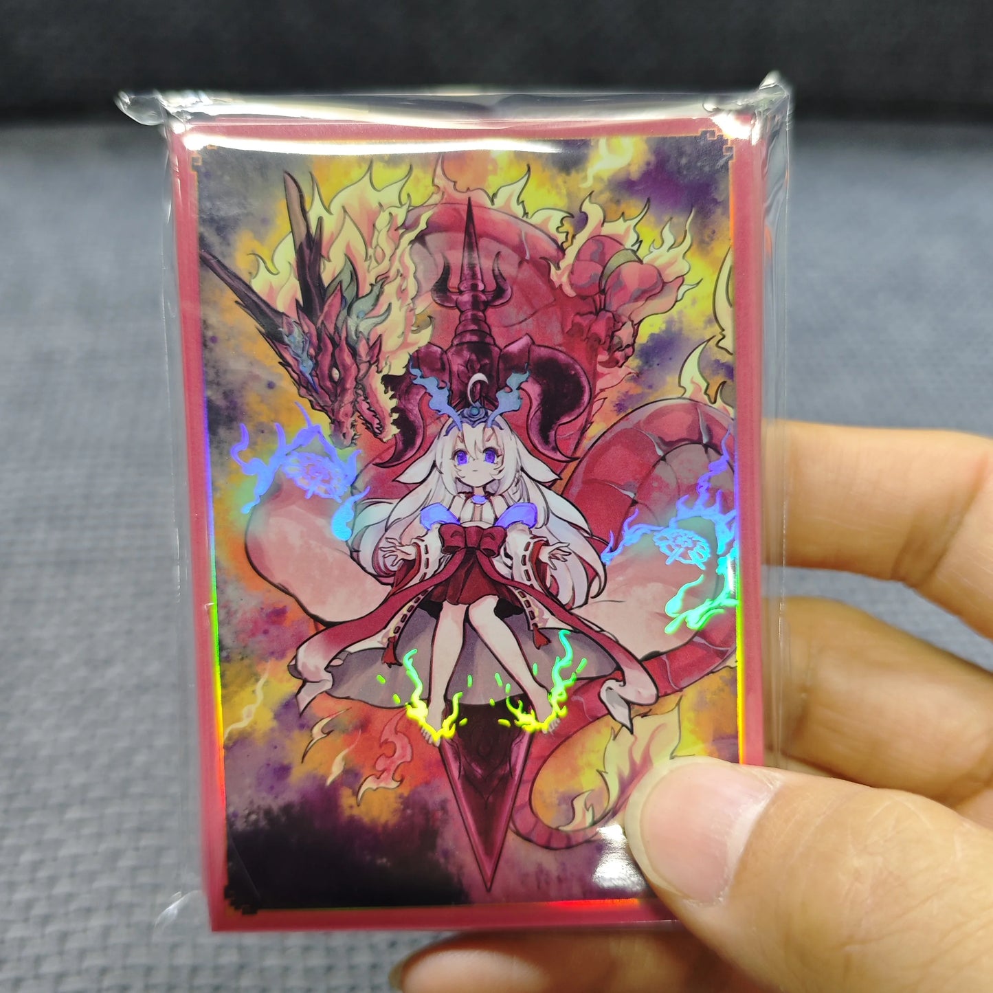 50PCS Yugioh Kurikara Divincarnate Card Sleeves Yu-Gi-Oh! OCG Trading Card Shine Protective Case Cover