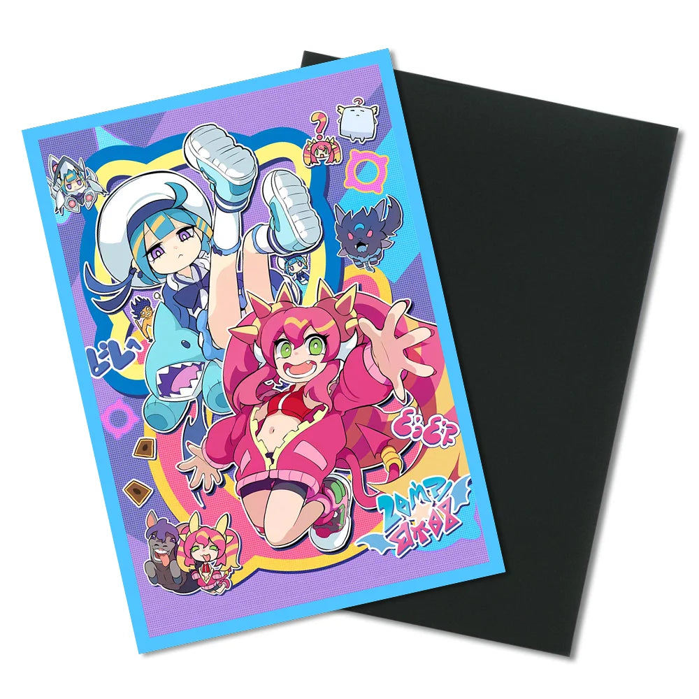 50PCS 63×90mm High-Quality Flashing Anime Card Sleeves for YGO/TCG Top Loading Board Game Card Protector Card Cover