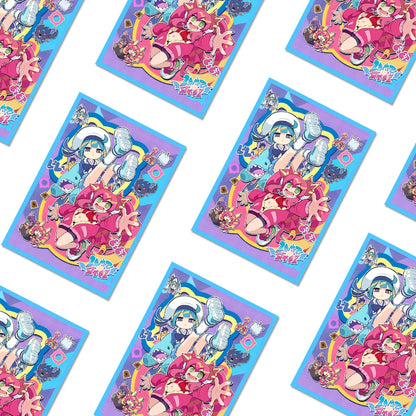 50PCS 63×90mm High-Quality Flashing Anime Card Sleeves for YGO/TCG Top Loading Board Game Card Protector Card Cover