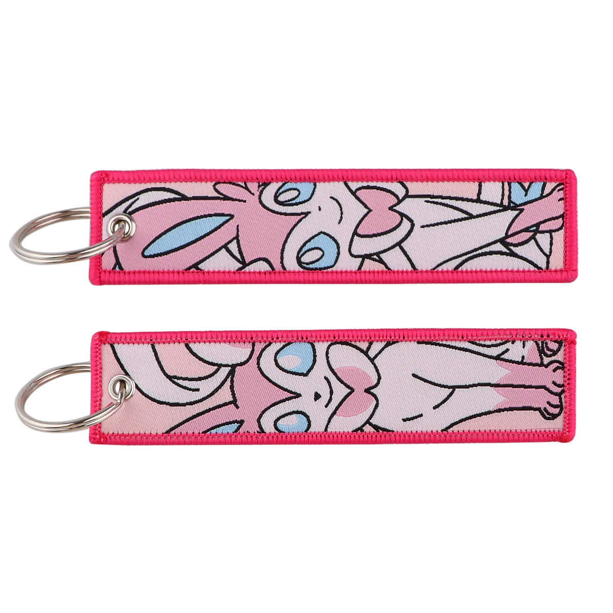 Anime Cute Animal Jet Tag Embroidery Keys Tag Women Keyring Cartoon Car Keys Fashion Jewelry Accessories Kids Gifts 1PCS