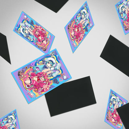 50PCS 63×90mm High-Quality Flashing Anime Card Sleeves for YGO/TCG Top Loading Board Game Card Protector Card Cover