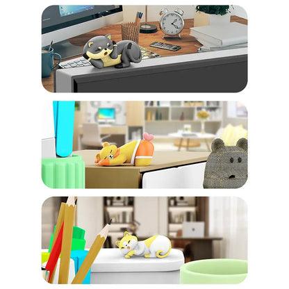 Luminous Transparent Wireless Bluetooth Three-Mode Charging Ergonomic Magnetic Doll Mouse