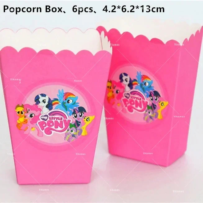 My Little Ponyed Foil Balloon Happy Birthday Latex Ballon Banner Party Decoration Cake Topper Supplies Backdrop Disposable Toy