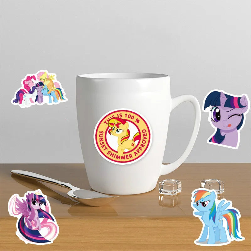 50Pcs Pony Stickers Cute Cartoon Stickers Mobile Phone Cup Notebook Waterproof Decorative Hand Account Stickers