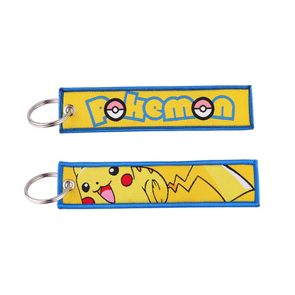 Anime Cute Animal Jet Tag Embroidery Keys Tag Women Keyring Cartoon Car Keys Fashion Jewelry Accessories Kids Gifts 1PCS