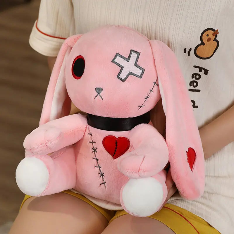 Spooky Gothic Bunny Stuffed Crazy Rabbit Plush Toy