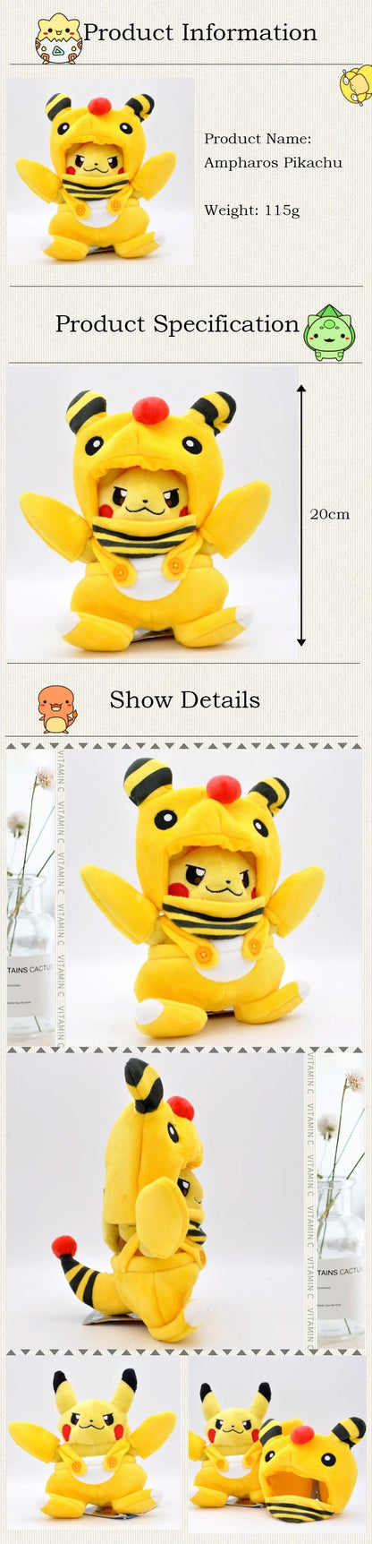 Pokemon Pikachu Morpeko Gengar Cosplay Toy Snorlax Garchomp Tyranitar Hydreigon Anime Eevee Lapras Stuffed Plush Charizard doll