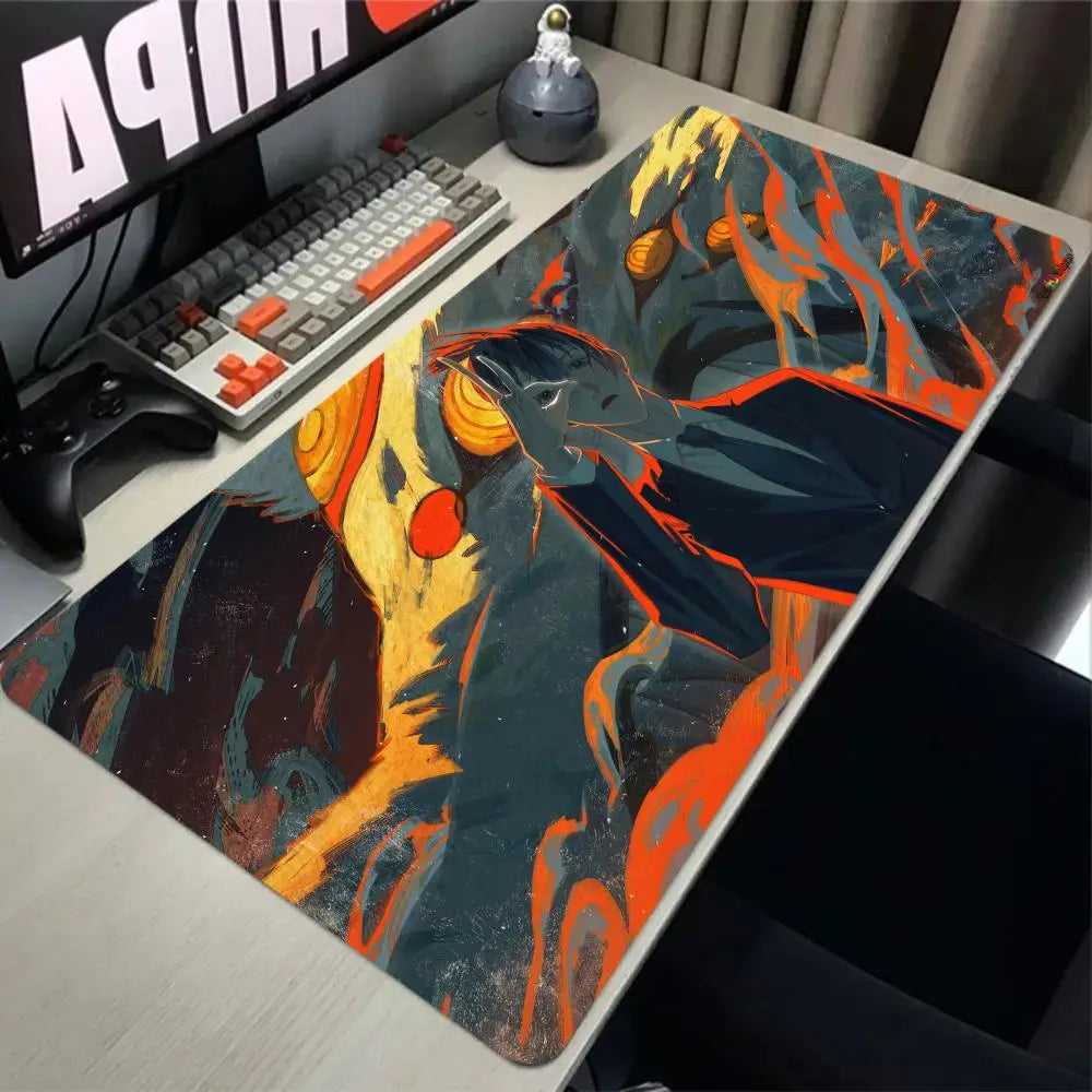 Chainsaw Man Anime Large Mousepad Anti-slip Rubber Mouse Mat Computer Gamer Desk Mat Stitched Edge Large Gaming Mousepad