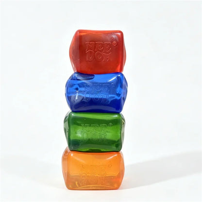 Schylling Needoh Nice Ice Baby 4 Pack Teenie Cube Fidget Relief Sensory Toy Cola Sprite Cube Squish Toy Maltose Non-toxic Gift