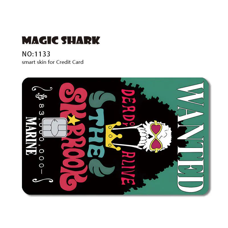 A Wanted poster-style card skin in black and teal, featuring pink text reading "SK BROOK" and white text reading "WANTED".