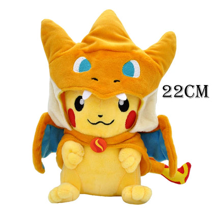 Pokemon Pikachu Morpeko Gengar Cosplay Toy Snorlax Garchomp Tyranitar Hydreigon Anime Eevee Lapras Stuffed Plush Charizard doll