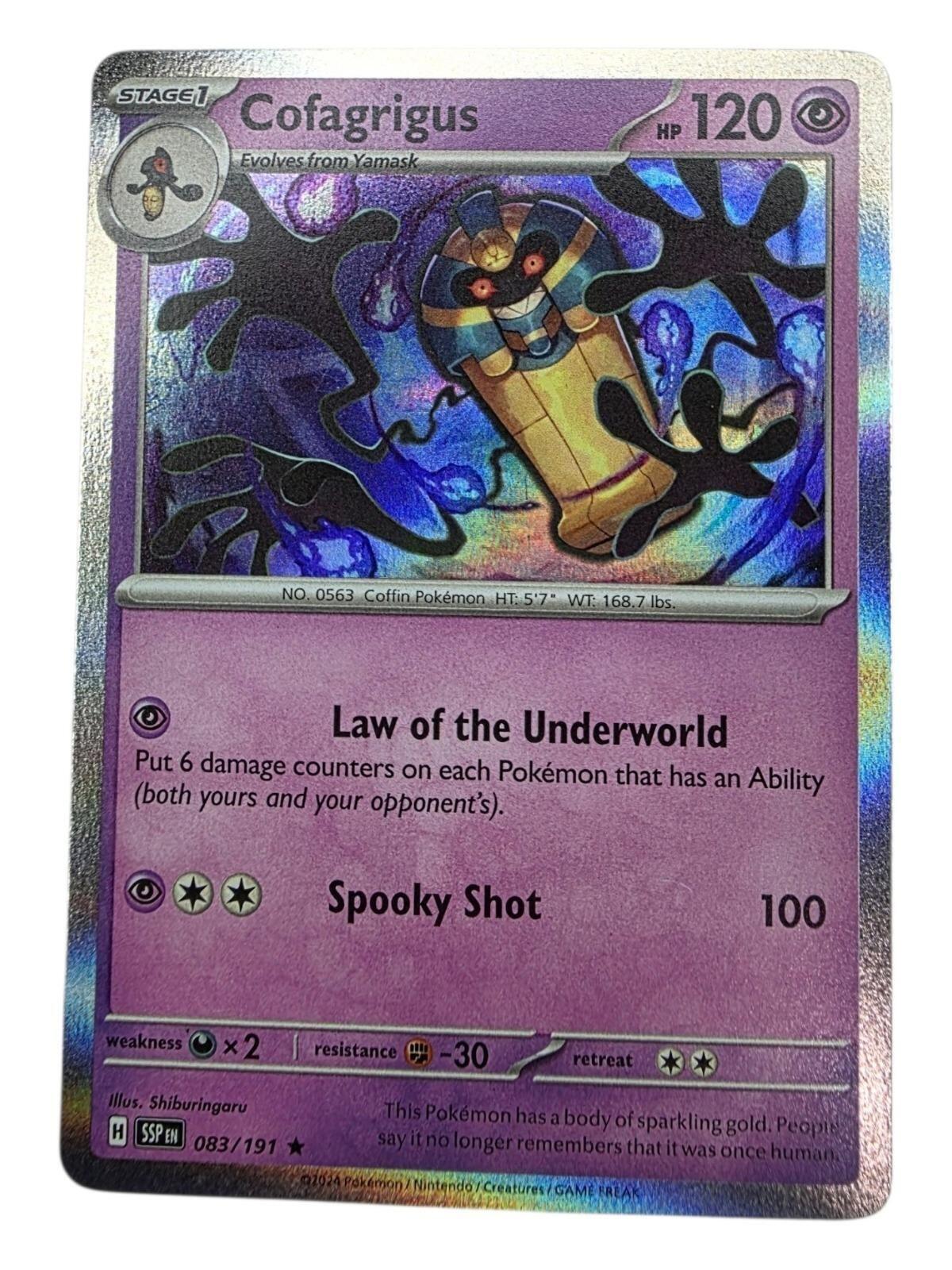Cofagrigus Holo Rare SV08: Surging Sparks 083/191 LP