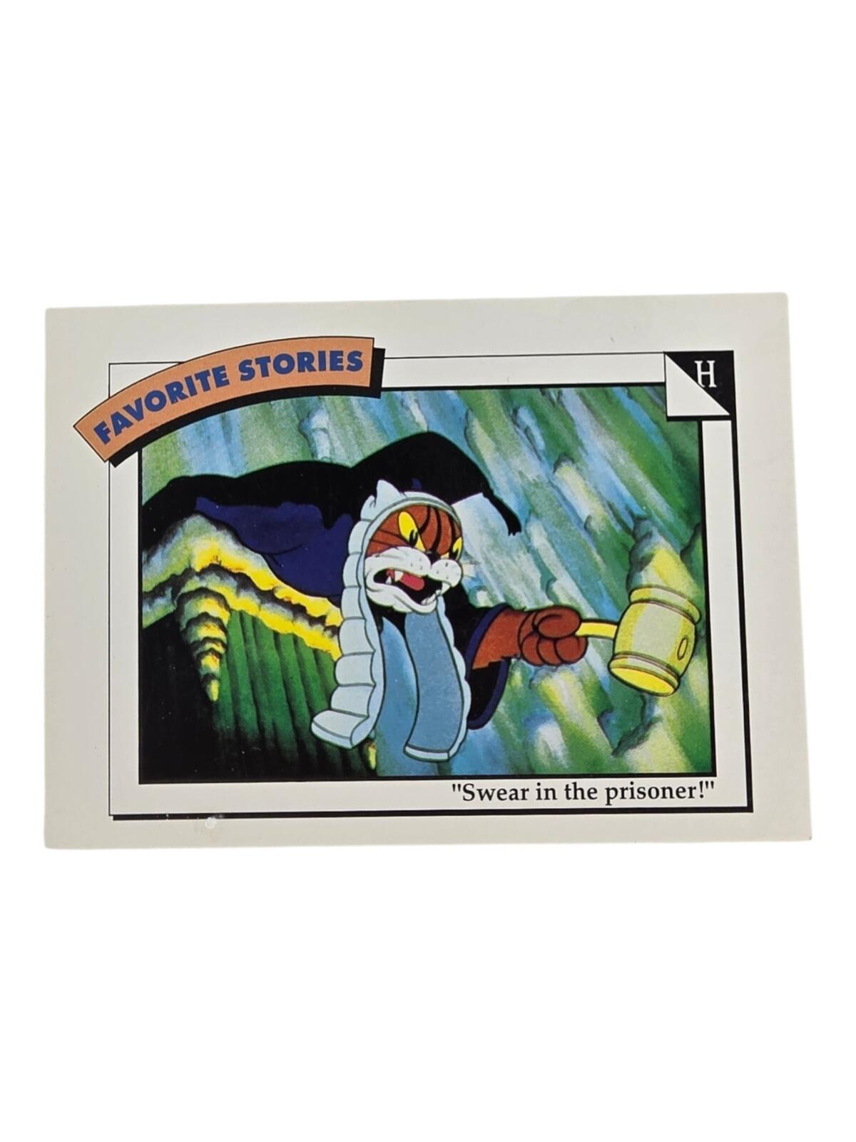 1991 Disney Trading Card - Blue, Green, Yellow, Black Artwork