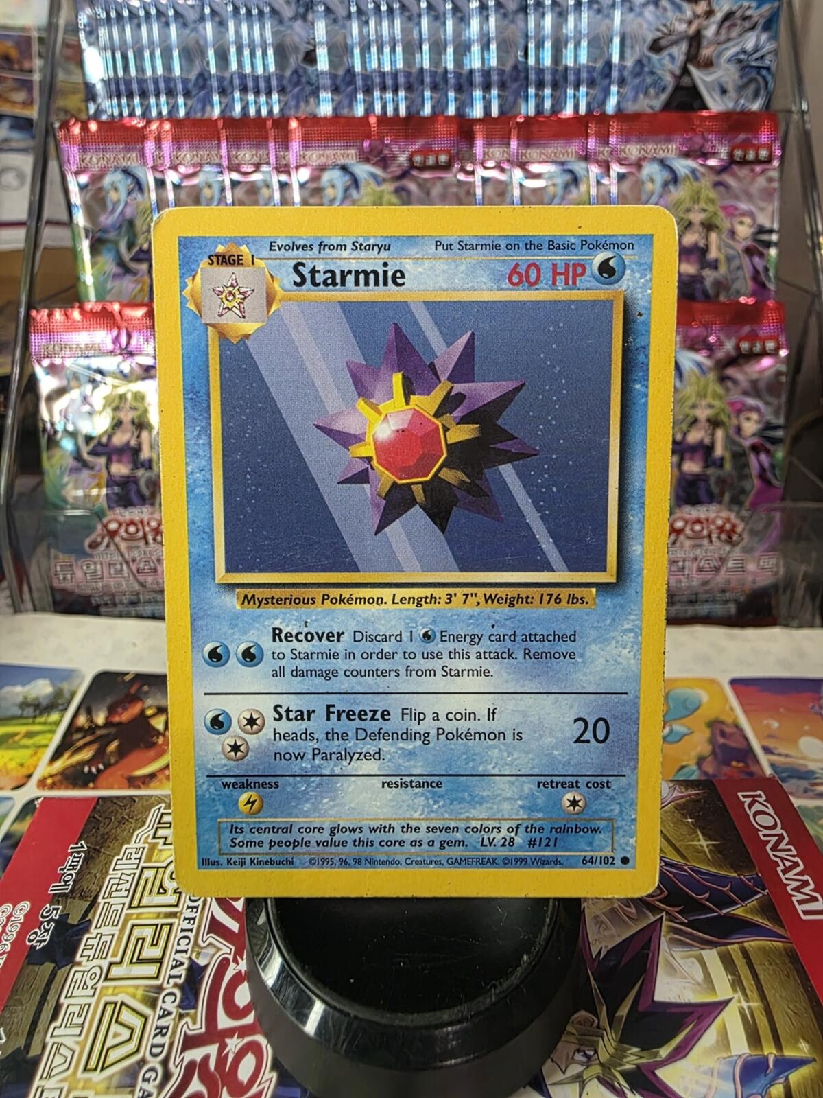 Starmie Pokémon Card - Yellow & Blue Holo