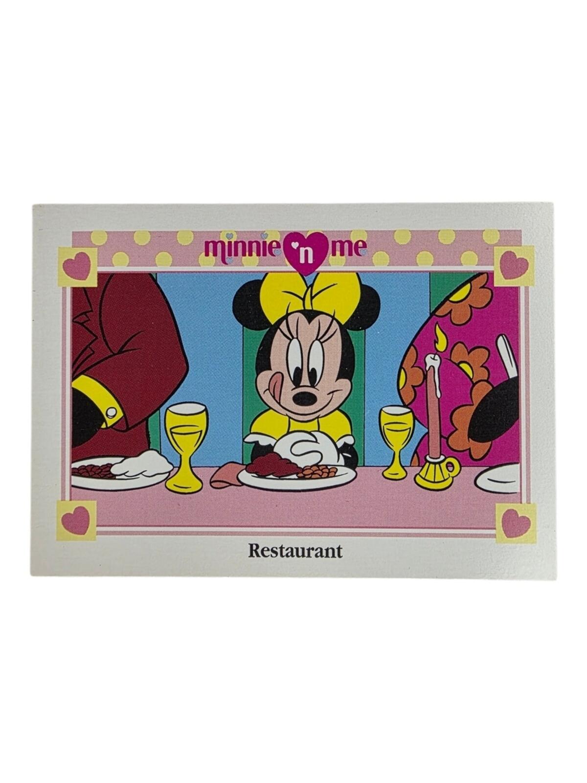 1991 Disney Minnie Mouse Trading Card Pink Yellow Blue