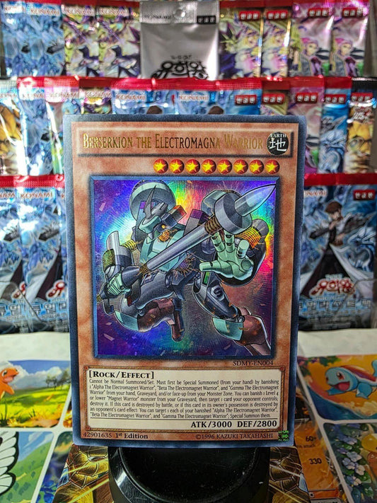 Ultra Rare 1st Edition Berserkion the Electromagna Warrior Yu-Gi-Oh! card.